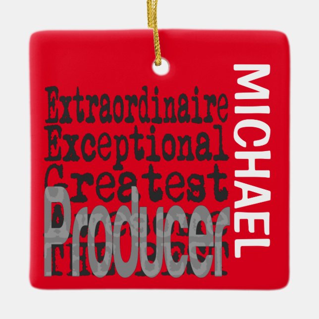 Adorno De Cerámica Personalizado Extraordinario de Productor (Anverso)