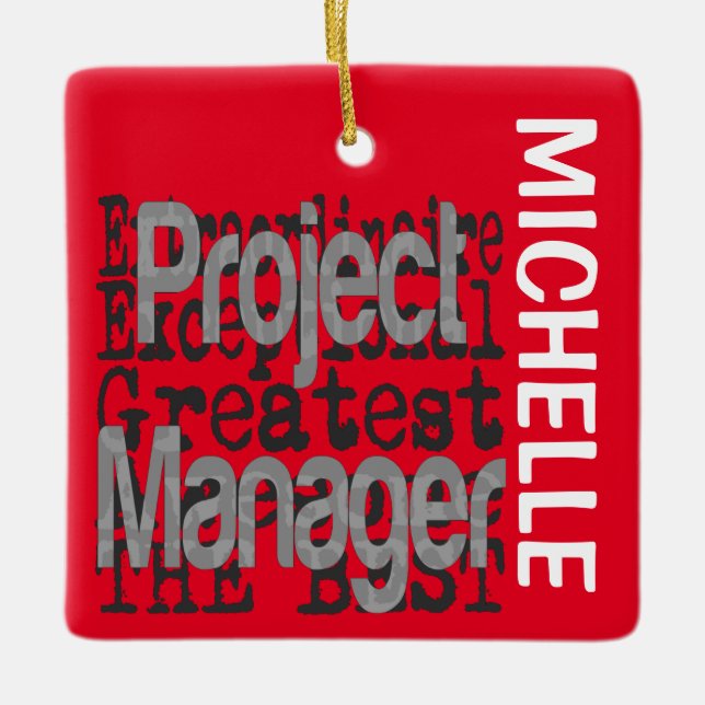 Adorno De Cerámica Personalizado Extraordinario de Project Manager (Anverso)
