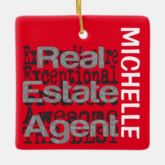 Adorno De Cerámica Personalizado Extraordinario de Real Estate Agent (Anverso)