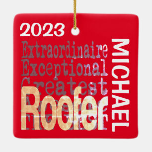 Adorno De Cerámica Personalizado Extraordinario de Roofer