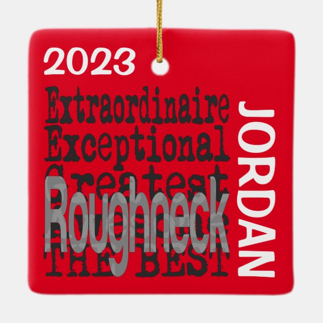Adorno De Cerámica Personalizado Extraordinario de Roughneck (Reverso)