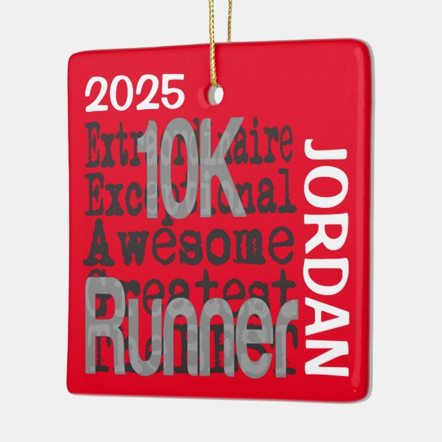 Adorno De Cerámica personalizado Extraordinario de Runner de 10.000 (Izquierda)