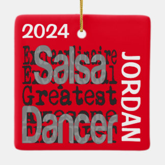 Adorno De Cerámica Personalizado Extraordinario de Salsa Dancer