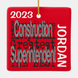Adorno De Cerámica Personalizado Extraordinario de Superintendente de
