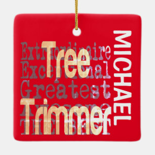 Adorno De Cerámica Personalizado Extraordinario de Trimmer de Árbol