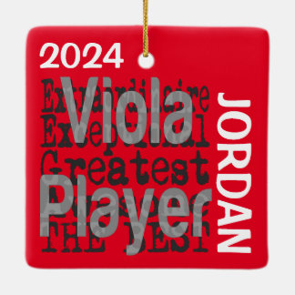 Adorno De Cerámica Personalizado Extraordinario de Viola Player