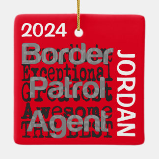 Adorno De Cerámica Personalizado Extraordinario del agente de la patr