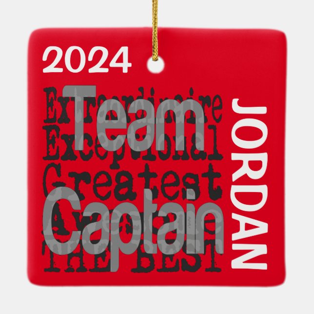Adorno De Cerámica Personalizado Extraordinario del Capitán del Equip (Reverso)