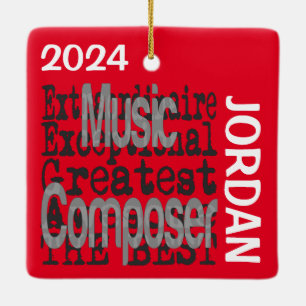 Adorno De Cerámica Personalizado Extraordinario del compositor musica