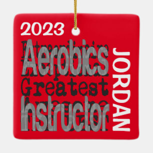 Adorno De Cerámica Personalizado Extraordinario del instructor de aer