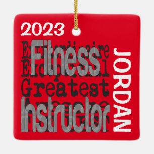 Adorno De Cerámica Personalizado Extraordinario del instructor de fit