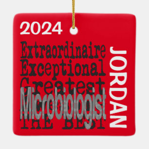 Adorno De Cerámica Personalizado Extraordinario Microbiólogo