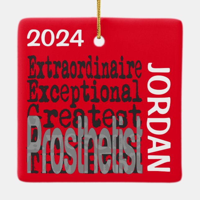 Adorno De Cerámica Personalizado Extraordinario Prostesista (Reverso)