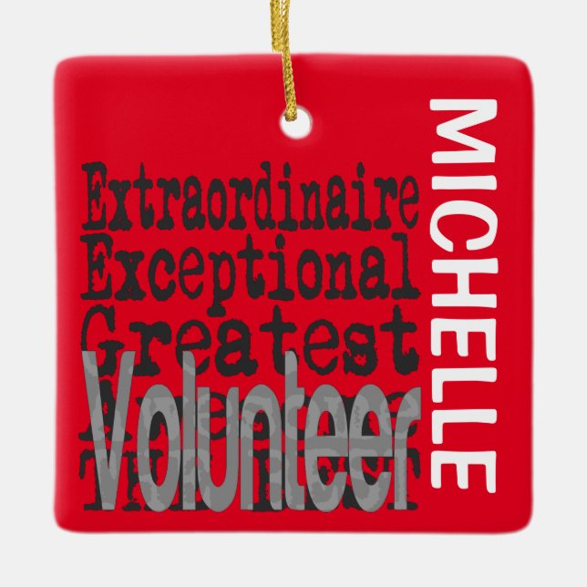 Adorno De Cerámica Personalizado Extraordinario voluntario (Anverso)