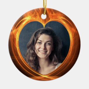 Adorno De Cerámica Personalizado foto de Naranja de flaqueamiento de