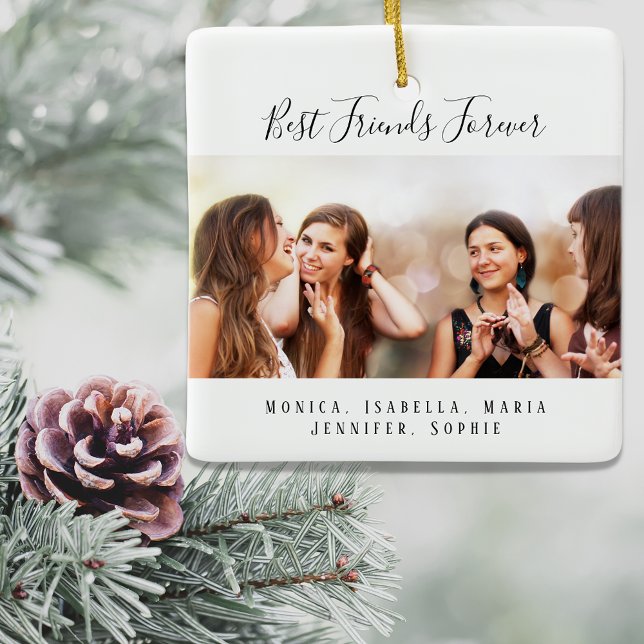 Adorno De Cerámica Personalizado foto mejores amigos para siempre seg (Subido por el creador)