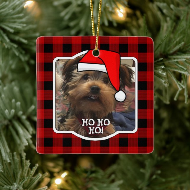 Adorno De Cerámica Personalizado fotograma País Rojo Búfalo de verifi (Árbol)