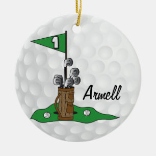 Adorno De Cerámica Personalizado - Golfer 🏌️ ♀️ sobre el