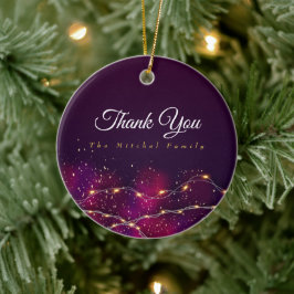 Adorno De Cerámica Personalizado Gracias Circler navidades de apellid