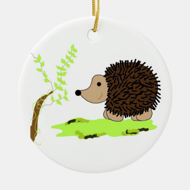 Adorno De Cerámica Personalizado Hedgehog (Frente)