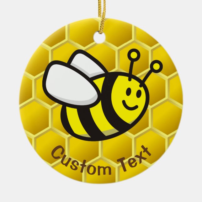 Adorno De Cerámica Personalizado Honeybee (Frente)