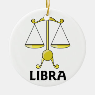 Adorno De Cerámica Personalizado Libra Scales