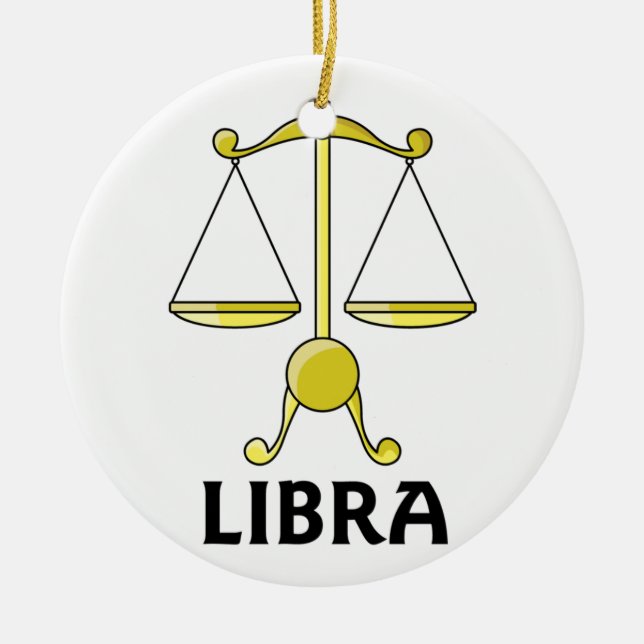 Adorno De Cerámica Personalizado Libra Scales (Frente)
