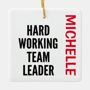 Adorno De Cerámica Personalizado líder de equipo de trabajo duro