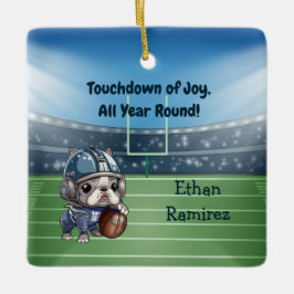 Adorno De Cerámica Personalizado lindo bulldog francés vacaciones de