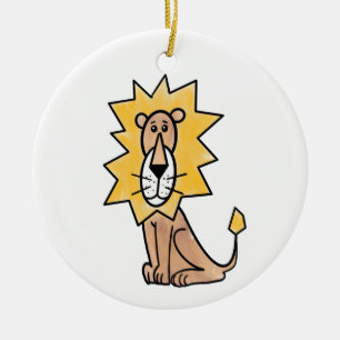 Adorno De Cerámica personalizado lindo león niños retro safari jungla