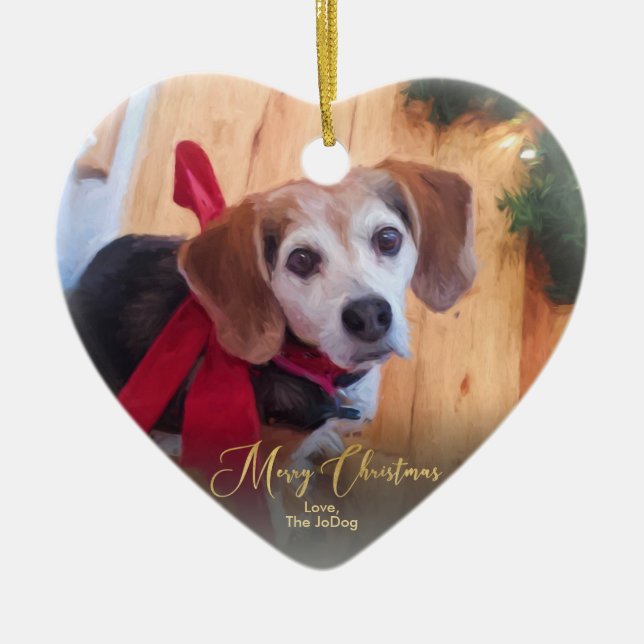 Adorno De Cerámica Personalizado los propios navidad elegante de la (Frente)