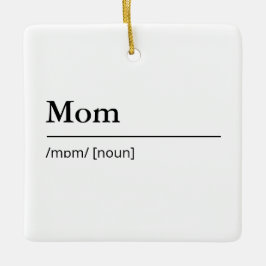 Adorno De Cerámica Personalizado Mamá Definición diccionario blanco m