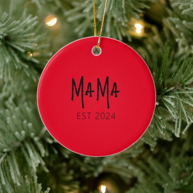 Adorno De Cerámica Personalizado Mama Est 2024 - Personalizado (Árbol)
