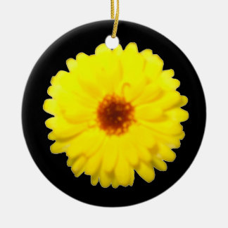 Adorno De Cerámica Personalizado Marigold Amarillo Fluorescente Cumpl