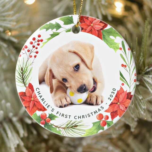 Adorno De Cerámica Personalizado mascota 2 Foto de perro Navidades de (Subido por el creador)