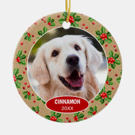Adorno De Cerámica Personalizado Mascota Cute Foto Primer Navidad En 