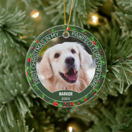 Adorno De Cerámica Personalizado Mascota Cute Foto Primer Navidad En 