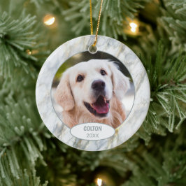 Adorno De Cerámica Personalizado Mascota Cute Foto Primer Navidades E