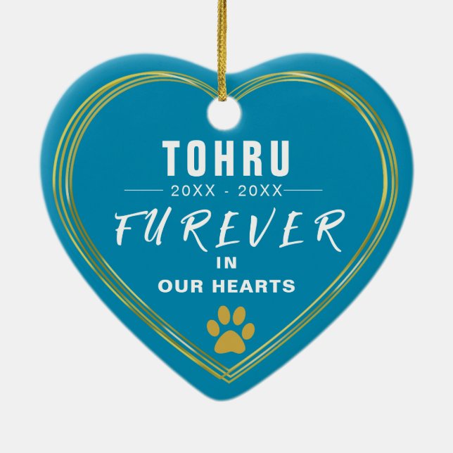 Adorno De Cerámica Personalizado Mascota de fotografía de perro en me (Atrás)