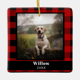 Adorno De Cerámica Personalizado Mascota Memorial Foto Buffalo Montad