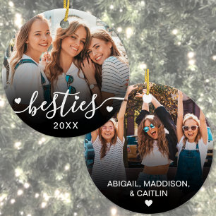 Adorno De Cerámica Personalizado Mejor Amigos 2 Foto Keepsake