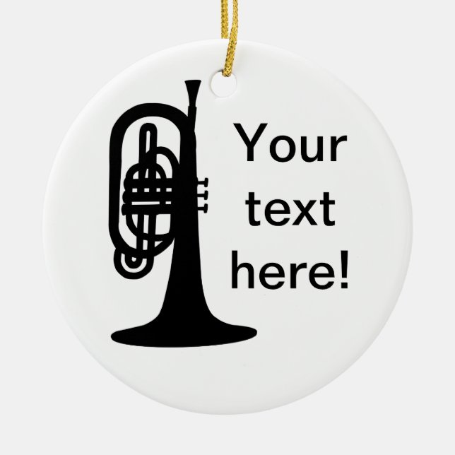 Adorno De Cerámica Personalizado Mellophone (Frente)