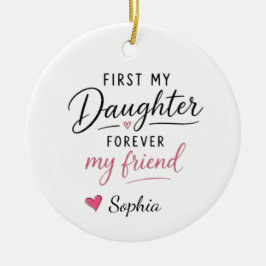 Adorno De Cerámica Personalizado Mi Hija Por Siempre Mi Amiga