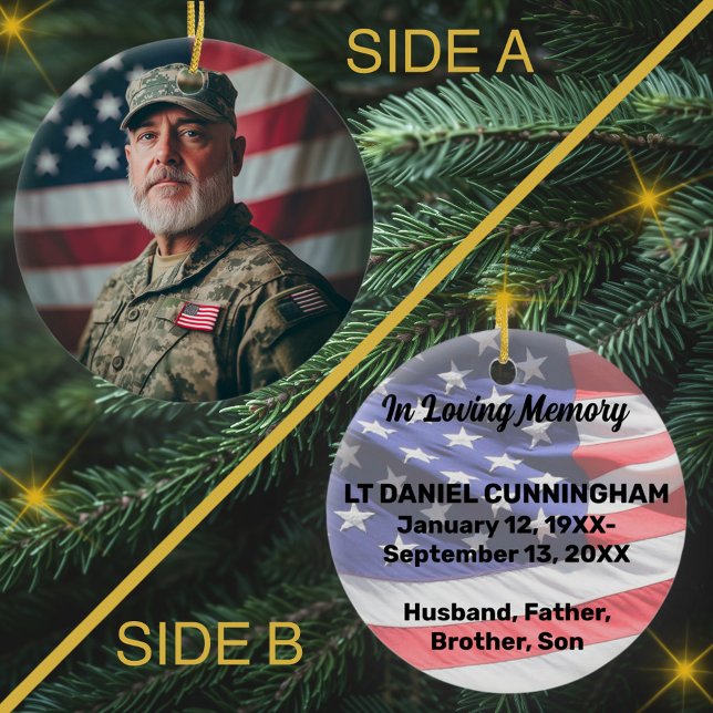 Adorno De Cerámica Personalizado militar conmemorativo de veteranos f (Subido por el creador)