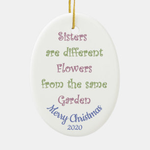 Adorno De Cerámica Personalizado Navidades citas Hermanas Cita de Amo