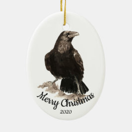 Adorno De Cerámica Personalizado Navidades con citas acuarela Raven B