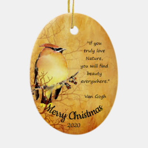 Adorno De Cerámica Personalizado Navidades de citas acuarela Cedar Wa