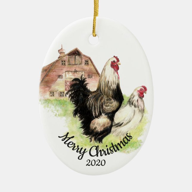 Adorno De Cerámica Personalizado Navidades de citas acuarela pájaro p (Frente)