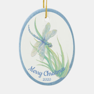 Adorno De Cerámica Personalizado Navidades de citas Dragonfly Waterco