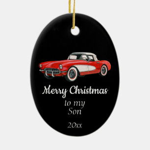Adorno De Cerámica Personalizado Navidades de citas Hijo de coche vin